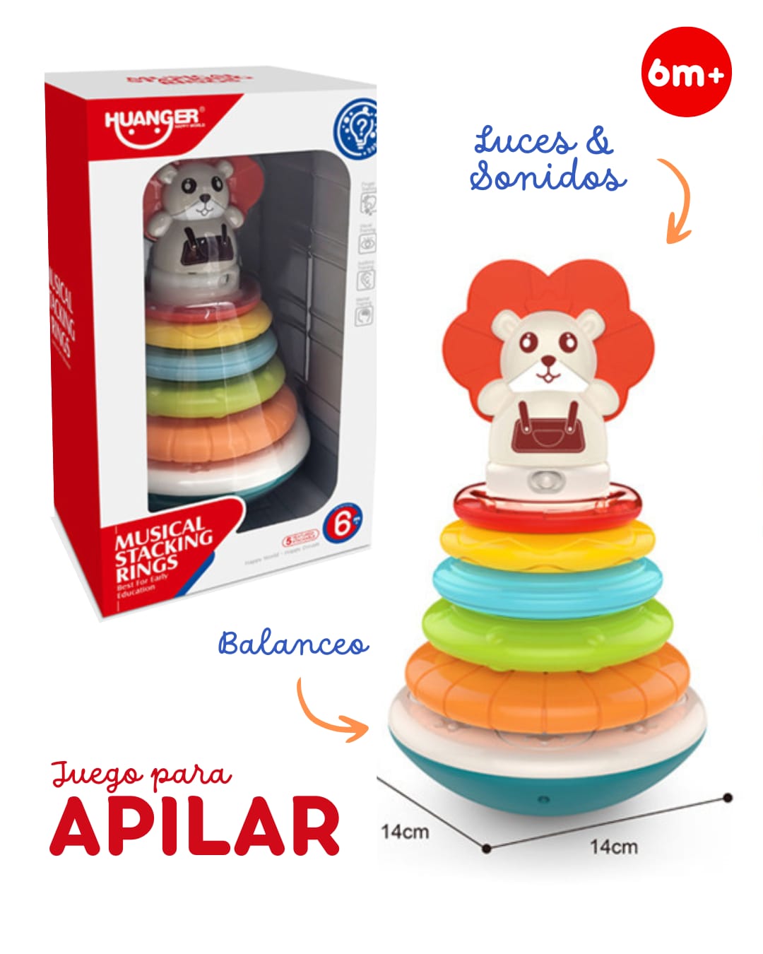 Juego Musical con Anillos para Apilar